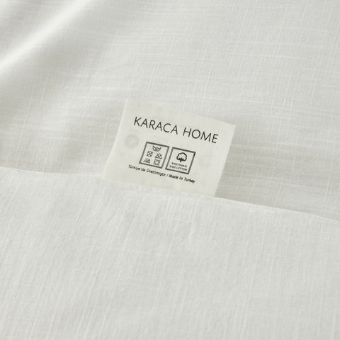 Karaca Home 4 Element Weiß 100% Baumwolle Doppel-Bettbezug-Set Air