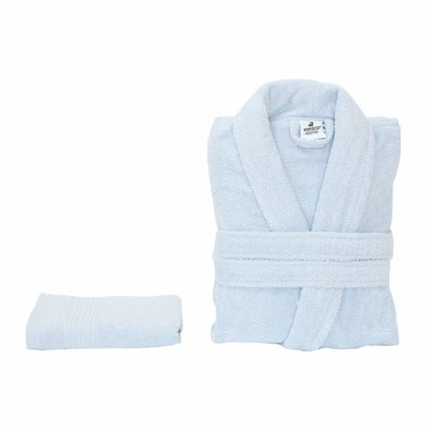 Karaca Home Men's Defy Blue 100% Cotton Bathrobe Set L/XL
 