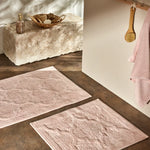 Karaca Home Katy 2-piece bath mat set powder