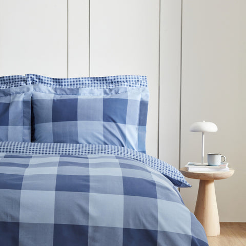 Sarah Anderson York Einzelbett Bettwäsche Set Indigo