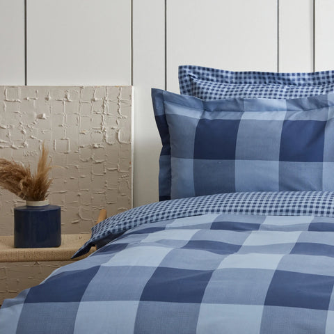 Sarah Anderson York Einzelbett Bettwäsche Set Indigo