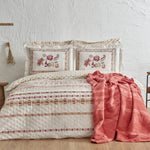 Karaca Home Carme double bed winter set with blanket tangerine
