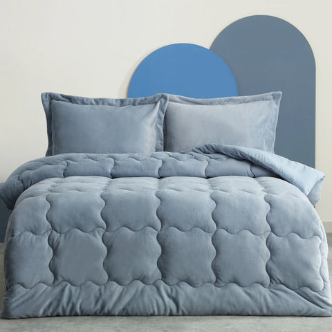 Karaca Home Doppelbett Viny Soft Dream Comfort Set Indigo