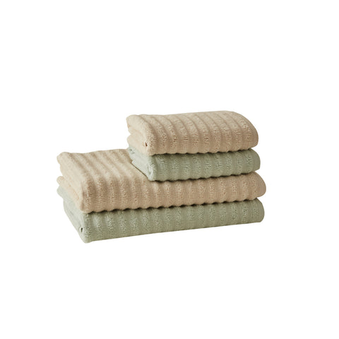 Karaca Home Cod 4 Stück Badeset Mint-Beige