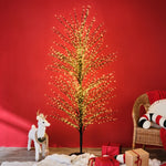 Karaca Home New Year Shimmer Decorative Led Christmas Tree Black 180 cm 