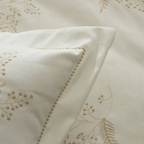 Karaca Home Aurelia Embroidered Double Bedspread in Ecru