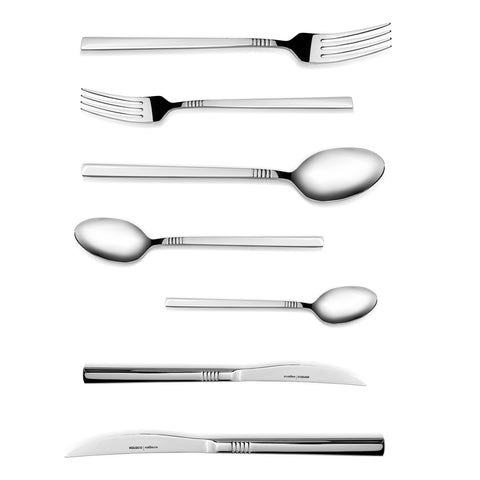 Karaca Nil for 12 Person Cutlery Set, 84 Piece, Silver