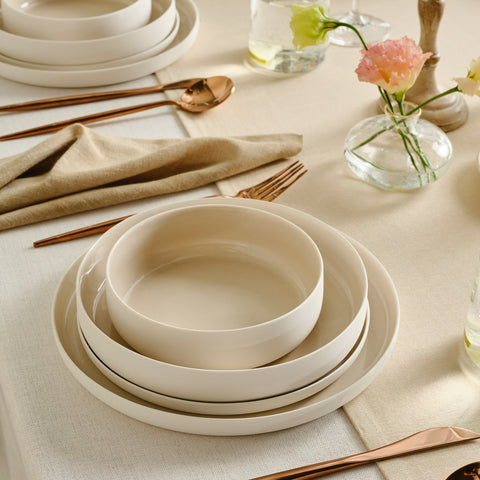 Karaca Earth Collection Finesse 24 Piece 6 Person Dinner Set Beige