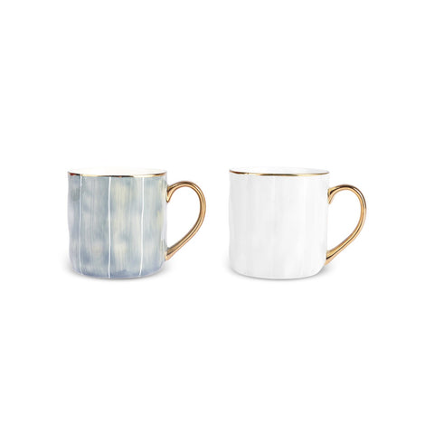 Karaca Diego 2-Piece Stoneware Mug Set, 350ml, Multicolour
 