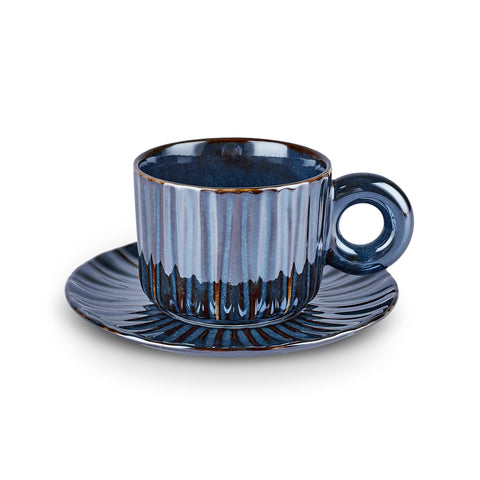 Karaca Arthur Navy Tea Cup for 2 People, 260 ml