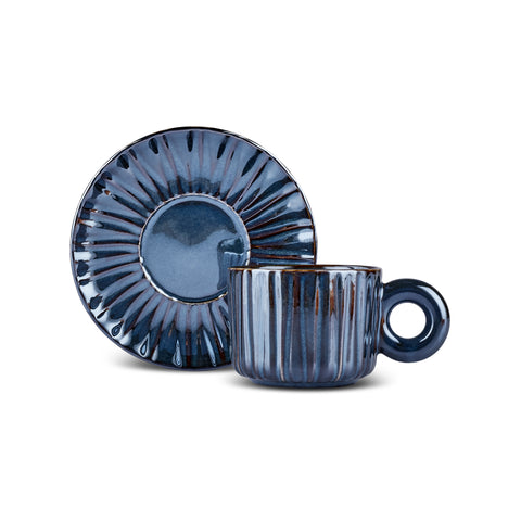 Karaca Arthur Navy Tea Cup for 2 People, 260 ml