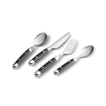 Karaca Alina 24-Piece 6-Person Fork, Knife, Spoon Set Black