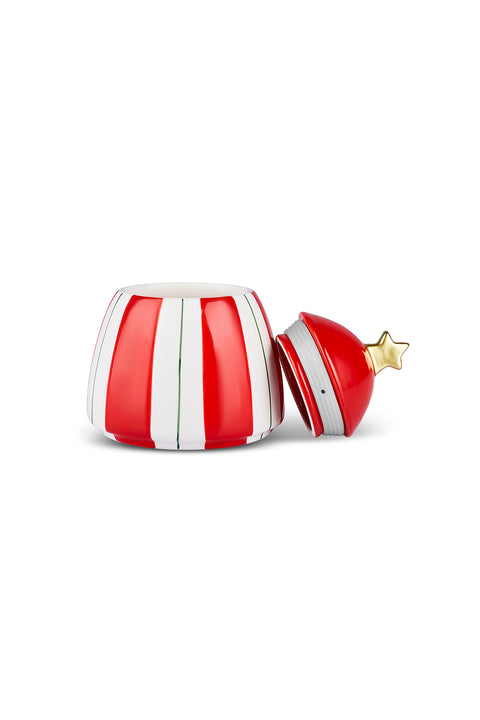 Karaca New Year 25 Candy Stripe 14 cm Vorratsbehälter