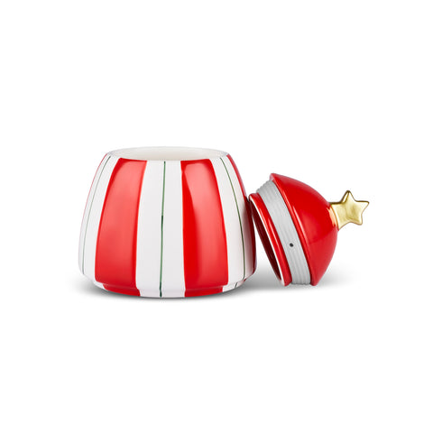 Karaca New Year 25 Candy Stripe 14 cm Vorratsbehälter