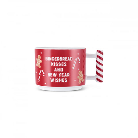 Karaca New Year Weihnachtsmann Keks Becher Set 400 ml