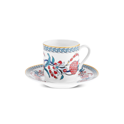 Karaca Hatay Kaffeetassen-Set für 6 Personen 80 ml