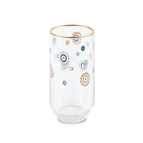 Karaca 5-Piece Drinking Glass Set with Evil Eye Design Glass-S