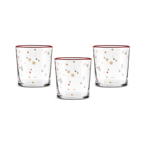 Karaca Snowy 380 Ml 3-Teiliges Wasserglas-Set