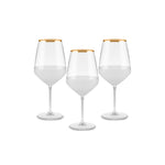 Karaca Jasmine 490 ml 3-Piece Goblet Set