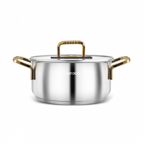 Karaca Maçka Induction Base Steel Pot 20 cm Gold  