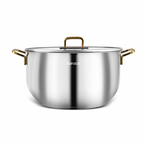 Karaca Maçka Steel Pot 30 cm Gold  