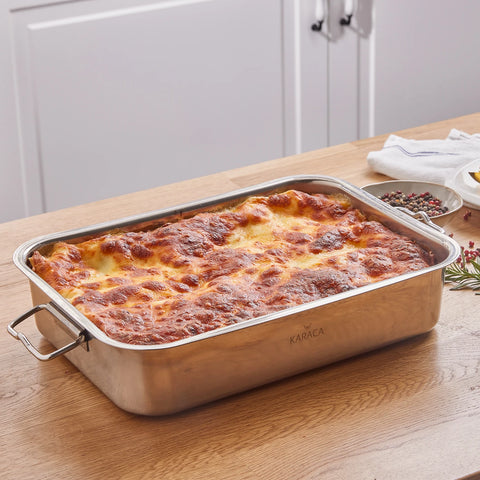 Karaca Love of Kitchen Lasagnetopf aus Stahl 30x21 cm