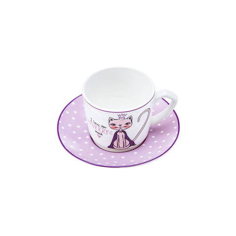 Karaca Fancy Katze Kaffeetasse Set für 2 Personen