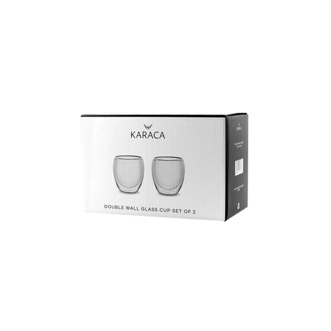 Karaca Double Wall Borosilikat Glas Tassenet für 2 Personen 150 ml