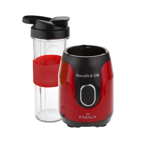 Karaca Blendfit Go Personal Smoothie-Mixer Rot, 600ml, 550 W