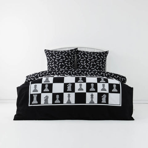 Karaca Home Chess Doppel Bettbezug Set  200x200 Öko-Tex Zertifiziert