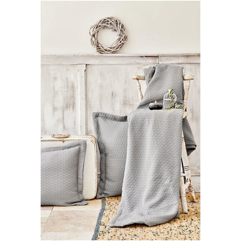 Karaca Home Charm Bold Grau Doppeltes Bettbezugsset