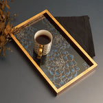 Karaca Home Deep Forest Navy Blue Tray 40x25 cm