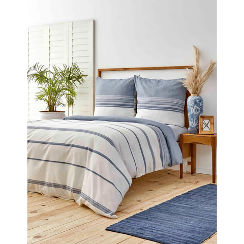 Karaca Home Indigo Dobby Woven Doppel Bettbezug Set (220X200 cm) Öko-Tex Zertifiziert