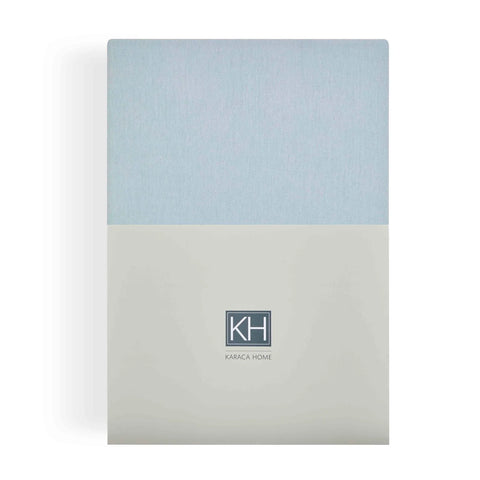 Karaca Home Jersey Fitted Bettlaken Hellblau (200x200 cm) Öko-Tex Zertifiziert