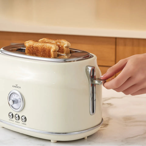 Karaca Retro Cremefarbenes Toaster