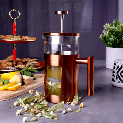 Karaca Borosilikat Glas Kupfer French Press