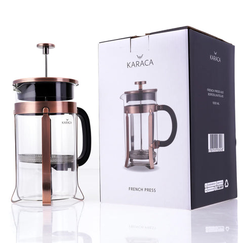 Karaca Borosilikat Glas Kupfer French Press 1000 ml