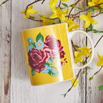 Karaca Flores Yellow Mug