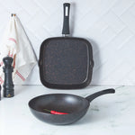 Karaca Biogranit Blackgold Wok and Grill Pan Set