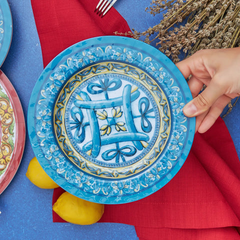 Karaca Letizia Blue Ethnic Pasta Tabağı 21,5 cm