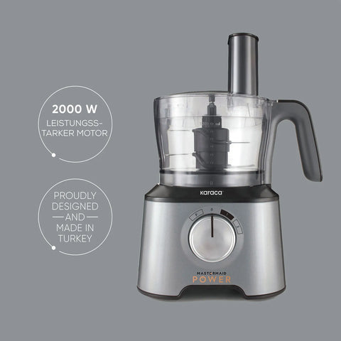 Karaca Mastermaid Power Multifunktionsset 10 in 1 Lebensmittelzubereitung 2000W Galaxy Grey