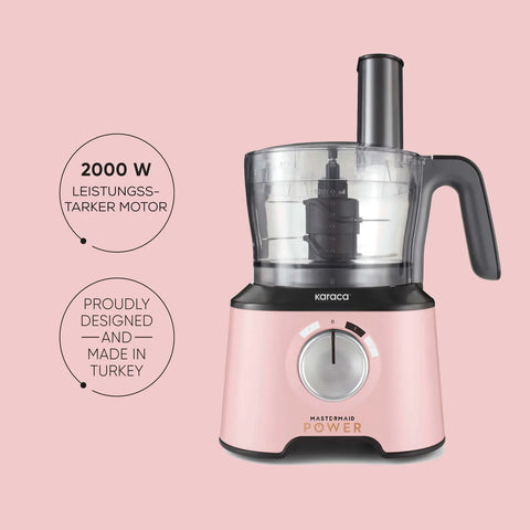 Karaca Mastermaid Power Multifunktionale 10 in 1 Pearly Pink Vorbereitung Set 2000w