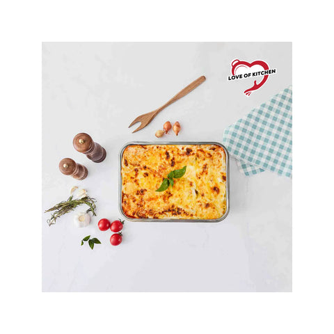 Karaca Love of Kitchen Lasagnetopf aus Stahl 30x21 cm