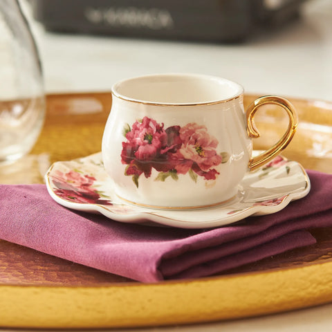 Karaca Rosa Kaffetassen-Set für 2 Personen 90 ml