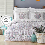 Karaca Home Nery Damson %100 Cotton Double Duvet Covet Set