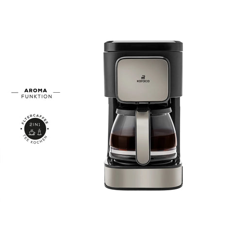 Karaca Just Coffee Aroma 2 in 1 Filter Kaffee und Tee Brühmaschine Beige