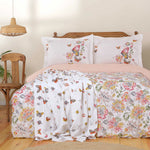 Karaca Home Lorena Pink 100% Cotton Double Pique Duvet Cover Set