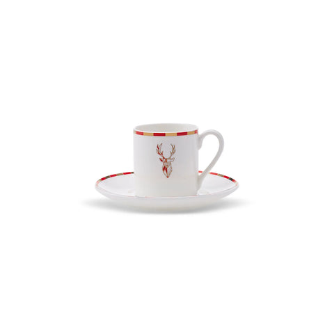 Karaca Aries Column Kaffeetasse Rot 90 ml