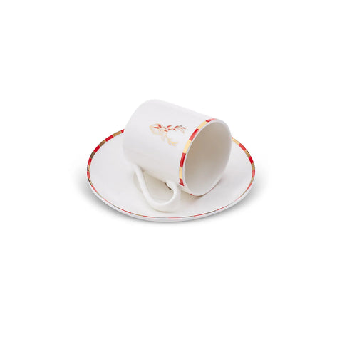 Karaca Aries Column Kaffeetasse Rot 90 ml