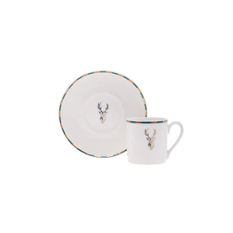 Karaca Aries Column Kaffeetasse Grün 90 ml